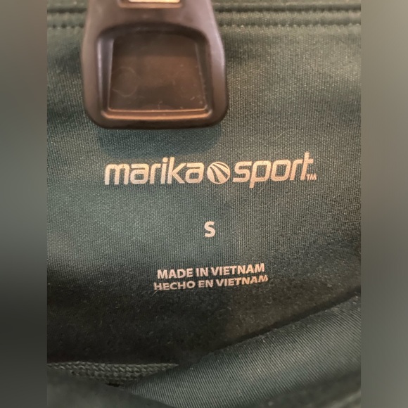 MARIKA SPORT teal leggings, Sz S, mid-calf length with side pockets, EUC - Picture 2 of 5